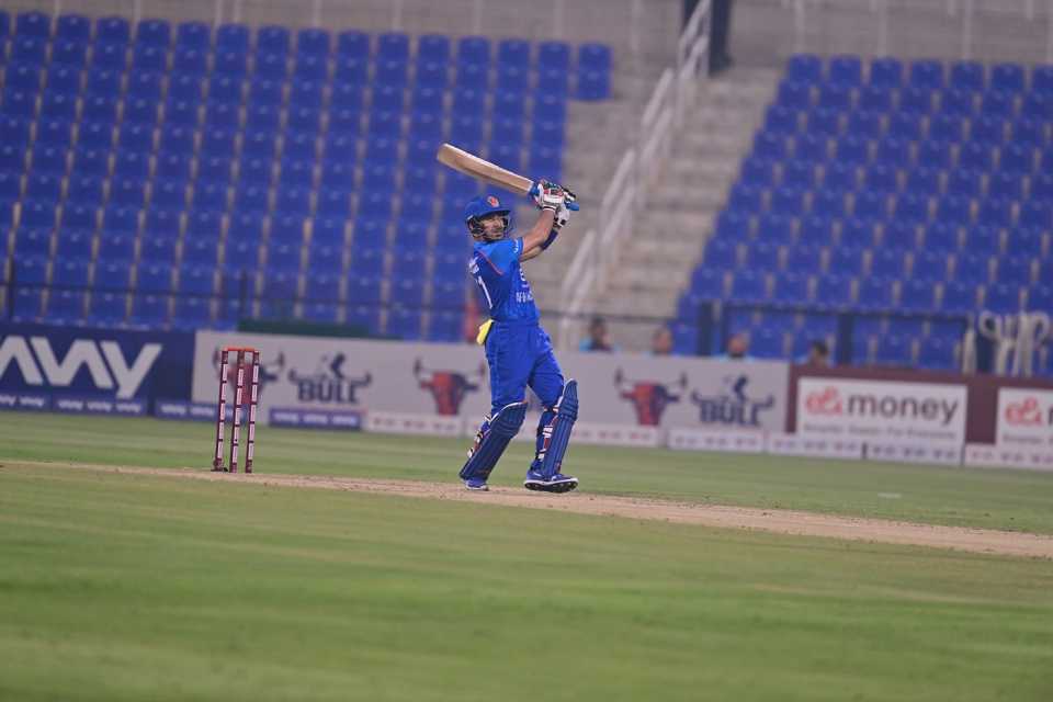 Rahmanullah Gurbaz tonks a shot through the leg side Afghanistan vs Bangladesh, 1st ODI, Abu Dhabi, October 8, 2025