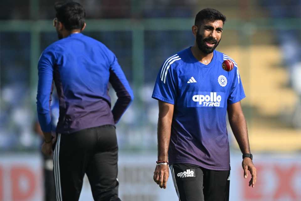 Jasprit Bumrah warms up before the toss in Delhi, India vs West Indies, 2nd Test, Delhi, 1st day, October 10, 2025
