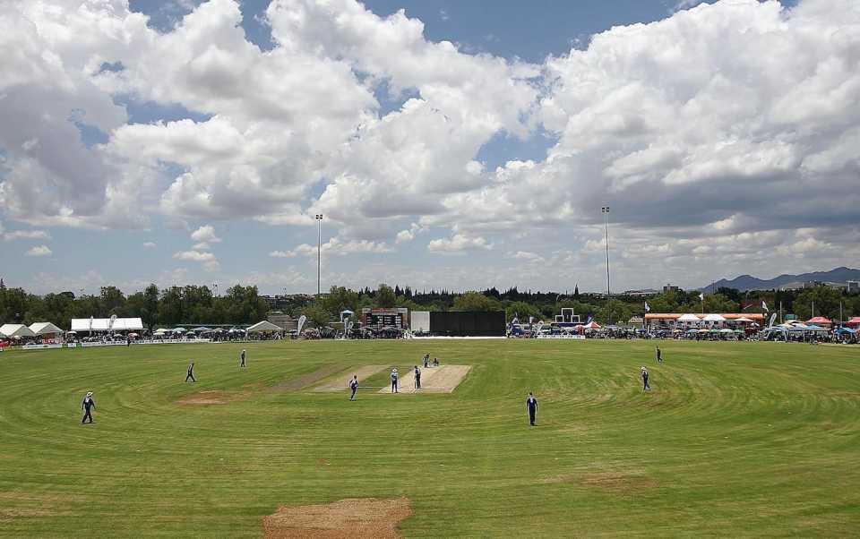 The match got underway after some intensive outfield repair, Namibia vs England XI, The Wanderers Cricket Club, Windhoek, November 21, 2004