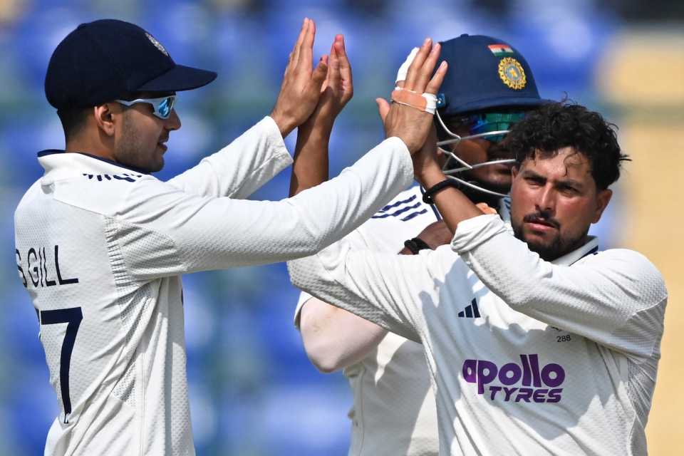 Kuldeep Yadav was among the wickets again, India vs West Indies, 2nd Test, Delhi, 4th day, October 13, 2025