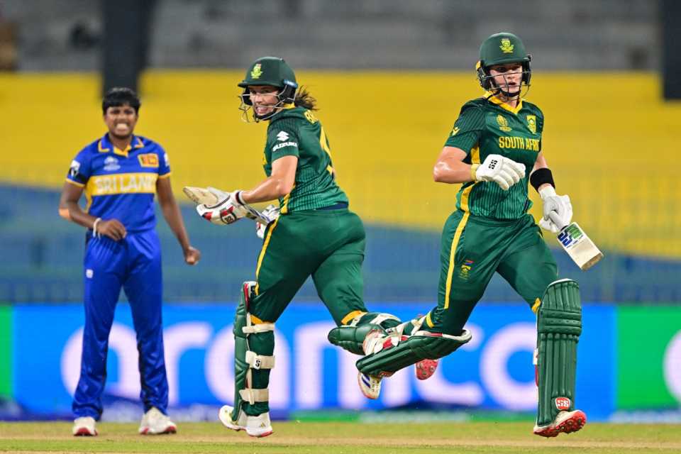 Laura Wolvaardt and Tazmin Brits shared a century-stand for the opening wicket, Sri Lanka vs South Africa, Women's ODI World Cup, Colombo, October 17, 2025