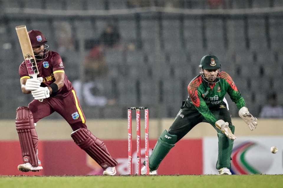 Shai Hope goes leg side, Bangladesh vs West Indies, 1st ODI, Dhaka, October 18, 2025