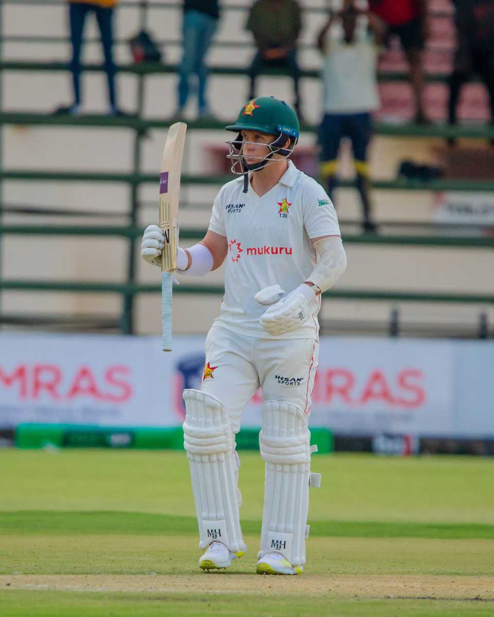 Ben Curran scored a half-century off 108 balls, Zimbabwe vs Afghanistan, only Test, Harare, 1st day, October 20, 2025