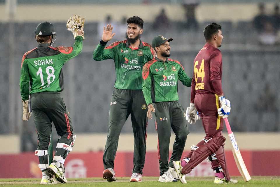 Rishad Hossain derailed the West Indies chase, Bangladesh vs West Indies, 3rd ODI, Dhaka, October 23, 2025