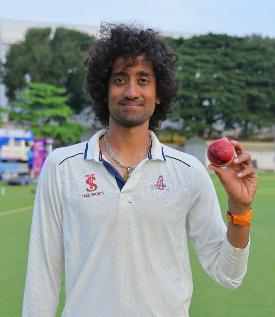 R Sai Kishore bagged a five-wicket haul for Tamil Nadu, Tamil Nadu vs Vidarbha, Ranji Trophy 2025-26, 3rd day, Coimbatore, November 3, 2025