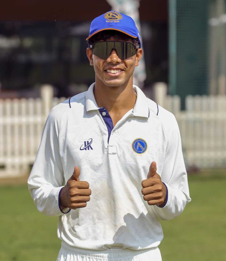 Jharkhand's Shikhar Mohan strikes a pose, Jharkhand vs Nagaland, 4th day, Ranji Trophy 2025-26, November 4, 2025