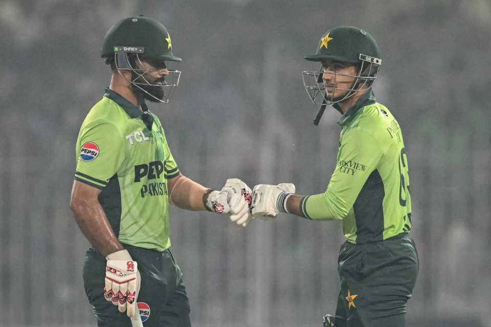 Fakhar Zaman and Saim Ayub added 87 runs for the opening wicket, Pakistan vs South Africa, 1st ODI, Faisalabad, November 4, 2025