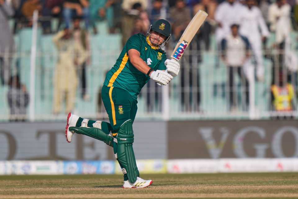Lhuan-dre Pretorius works it leg side, Pakistan vs South Africa, 3rd ODI, Faisalabad, November 8, 2025