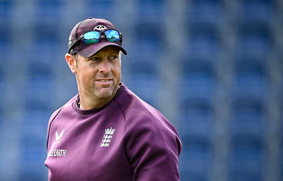 Marcus Trescothick looks on, Ireland vs England, 1st Men's T20 International, Malahide, Dublin, September 17, 2025