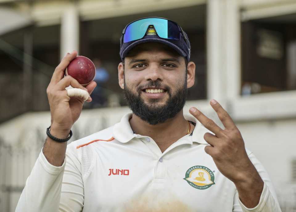 Parth Rekhade took eight wickets across both innings, Vidarbha vs Odisha, 3rd Day, Nagpur, Ranji Trophy, November 10, 2025