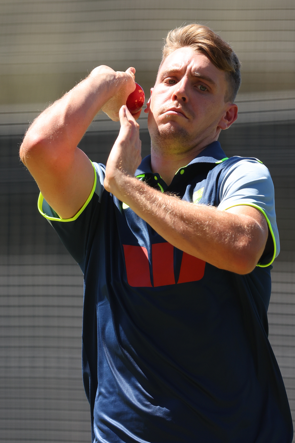 Cameron Green loads up in the nets, Optus Stadium, November 17, 2025