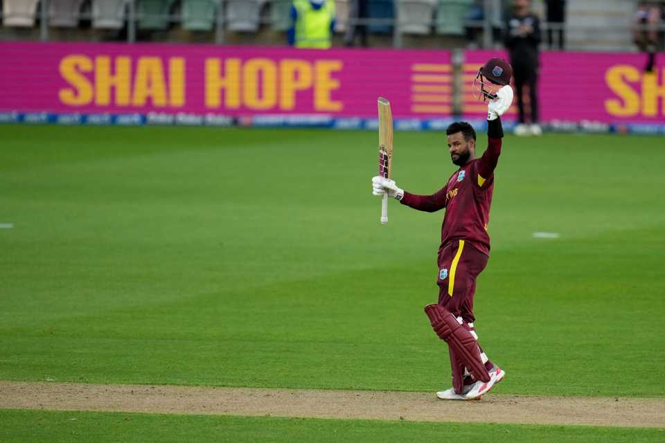 Shai Hope made 109 not out off 69 balls, New Zealand vs West Indies, 2nd ODI, Napier, November 19, 2025