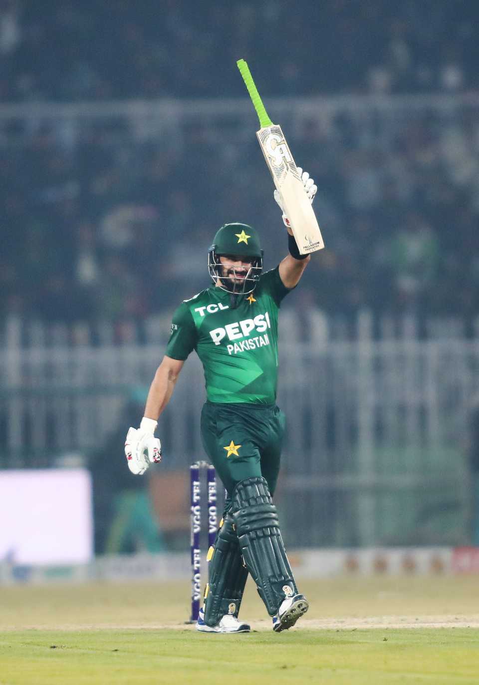 Sahibzada Farhan celebrates his fifty, Pakistan vs Sri Lanka, 3rd match, T20I tri-series, Rawalpindi, November 22, 2025