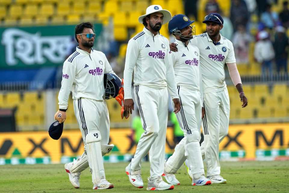 Rishabh Pant, KL Rahul, Dhruv Jurel and Sai Sudharsan walk off after another poor day for India, India vs South Africa, 2nd Test, Guwahati, 3rd day, November 24, 2025