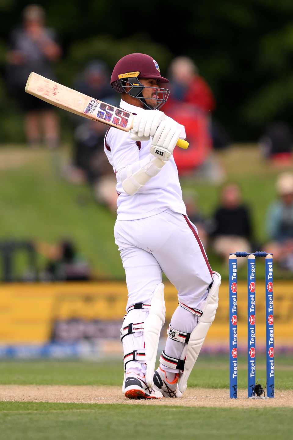 Tagenarine Chanderpaul played patiently at the top of the order, New Zealand vs West Indies, 1st Test, Christchurch, 2nd day, December 3, 2025
