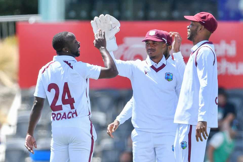Kemar Roach picked up a five-for, New Zealand vs West Indies, 1st Test, Christchurch, 4th day, December 5, 2025