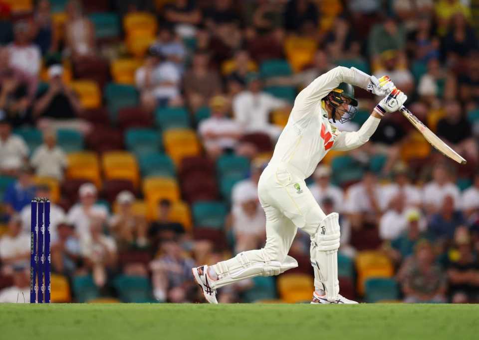 Alex Carey drives down the ground, Australia vs England, 2nd Test, Brisbane, December 5, 2025