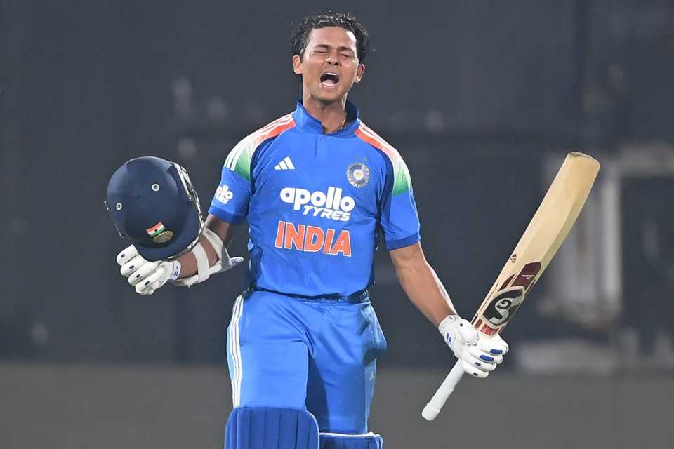 Yashasvi Jaiswal became the sixth Indian batter to score a century in all three formats, India vs South Africa, 3rd ODI, Visakhapatnam, December 6, 2025