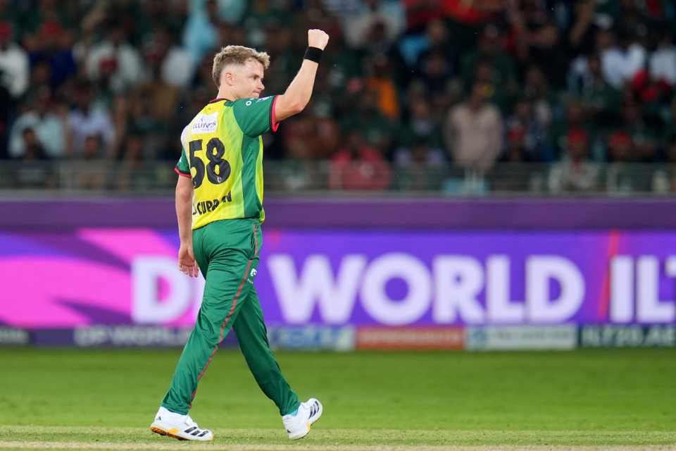 Sam Curran took two wickets for Vipers,Dubai Capitals vs Desert Vipers, ILT20 2025-26, Dubai, December 14, 2025