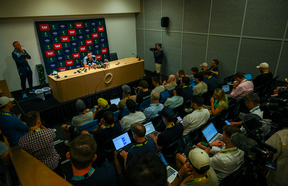 Full house: Pat Cummins speaks to the media, Adelaide, December 16, 2025