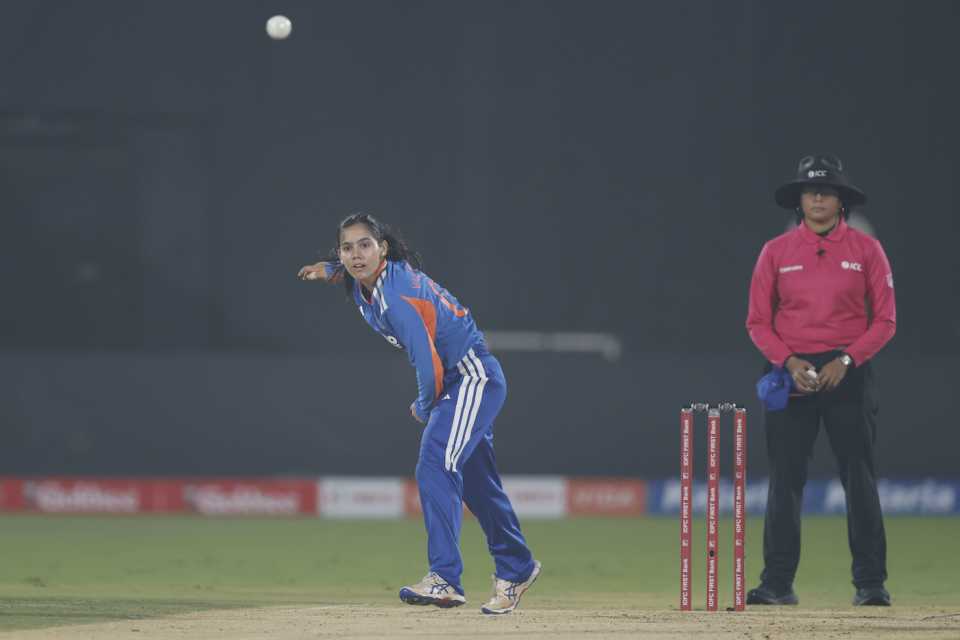 Vaishnavi Sharma was the most economical bowler for India, India vs Sri Lanka, 1st T20I, Visakhapatnam, December 21, 2025