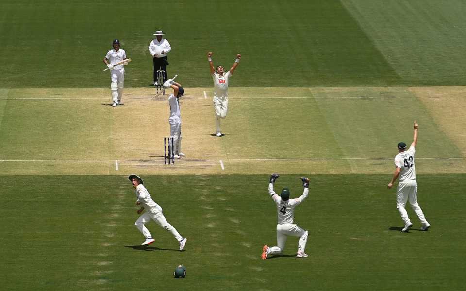Will Jacks rues his dismissal while Australia celebrate, Australia vs England, the Ashes, 3rd Test, Adelaide, 5th day, December 21, 2025