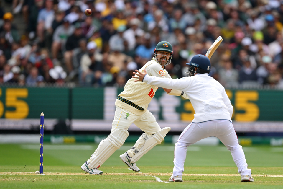 Travis Head flicks the ball away, Australia vs England, 4th Test, Melbourne, 1st day, December 26, 2025