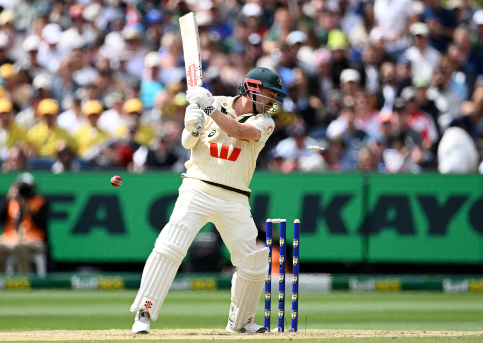 Travis Head bottom-edged into his stumps, Australia vs England, 4th Test, Melbourne, 1st day, December 26, 2025