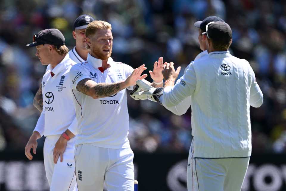 Ben Stokes bowled Jake Weatherald on the second morning, Australia vs England, 4th Test, Melbourne, 2nd day, December 27, 2025