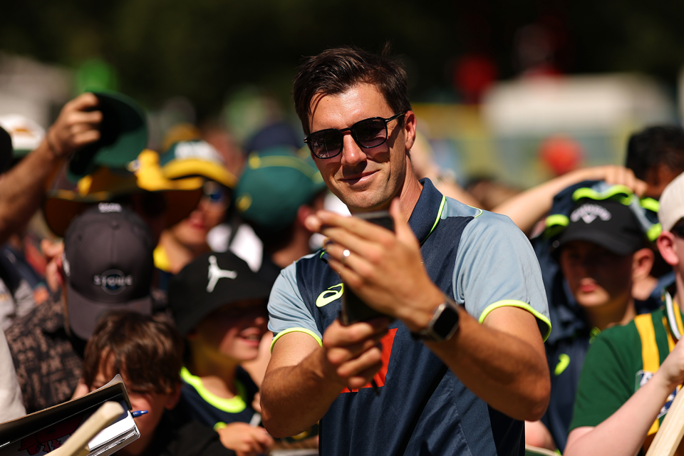 Pat Cummins poses for a selfie, Melbourne, December 28, 2025