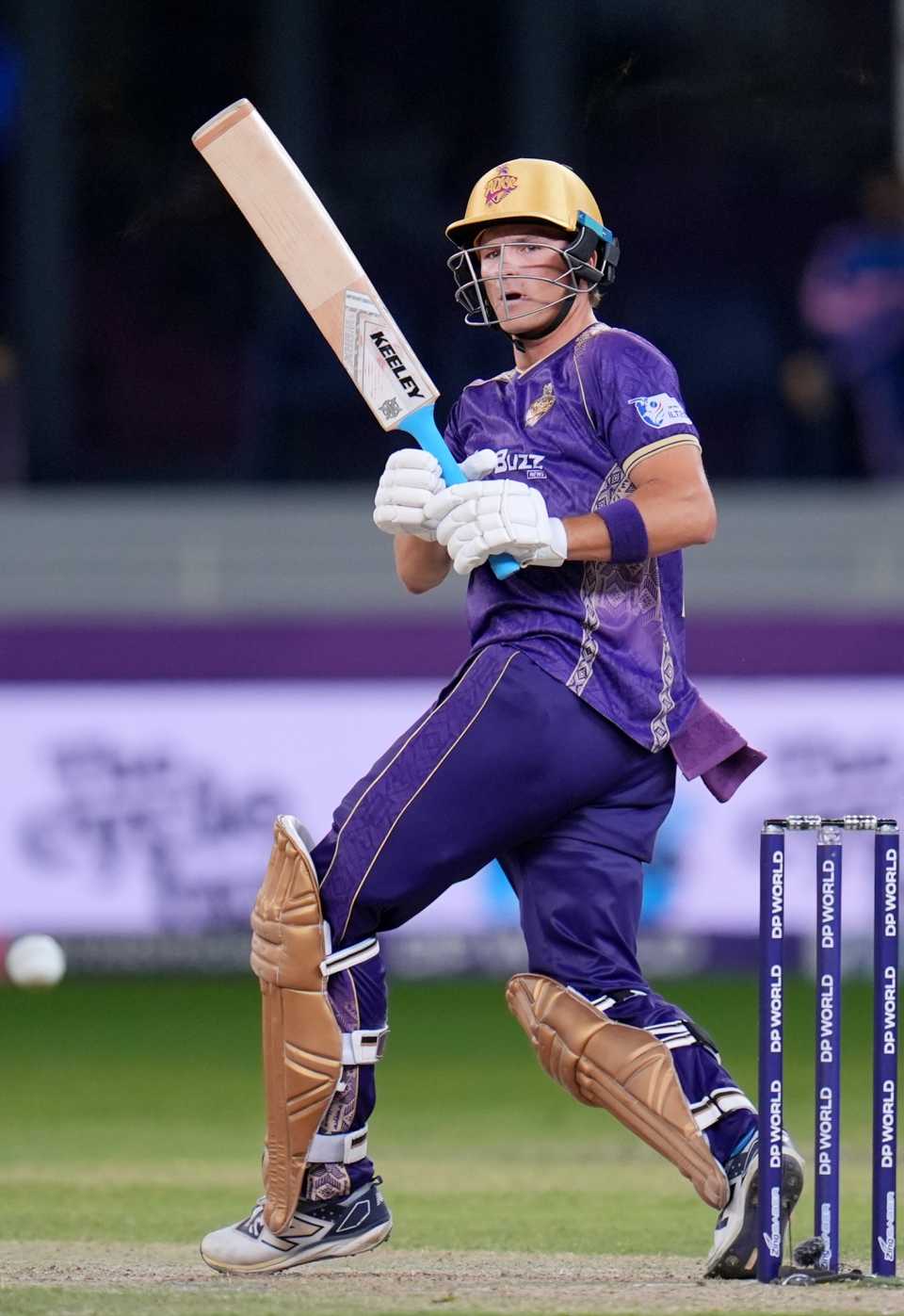 Michael Pepper swings one away, Abu Dhabi Knight Riders vs Dubai Capitals, ILT20 2025-26, Dubai, January 1, 2026