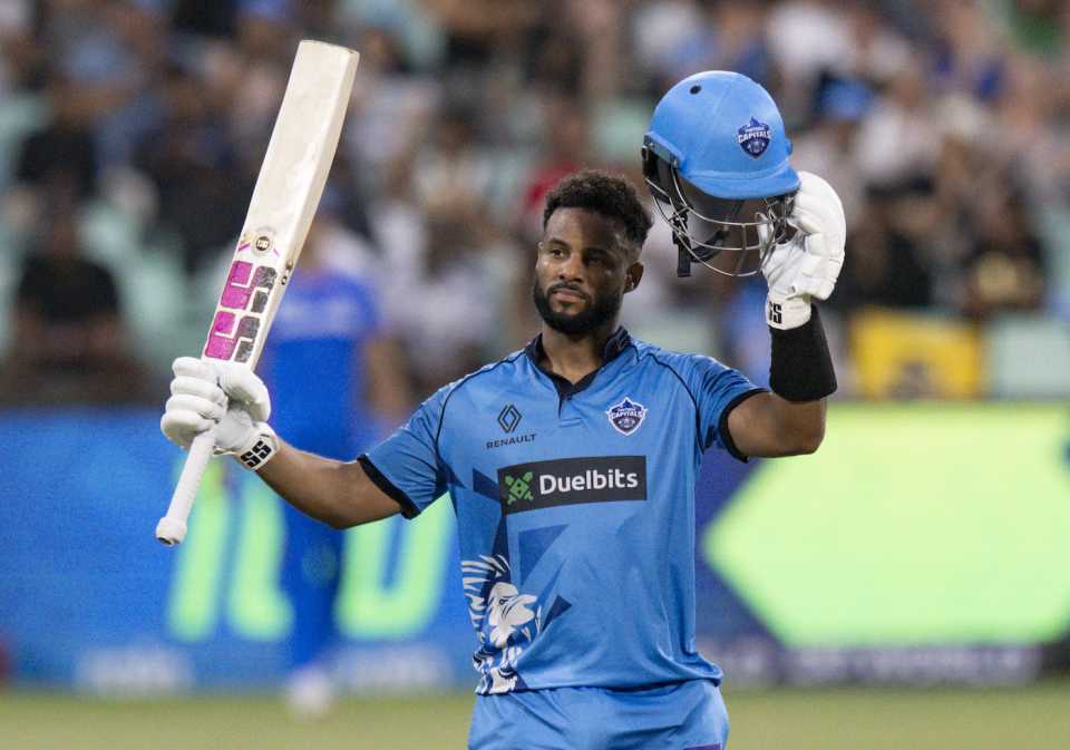 Shai Hope tonned up with nearly four overs to go, Durban Super Giants vs Pretoria Capitals, Durban, SA20 2025-26, January 7, 2026