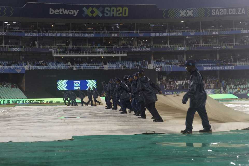Incessant rain forced abandonment in Durban, Durban's Super Giants vs Sunrisers Eastern Cape, SA20, Durban, January 9, 2026