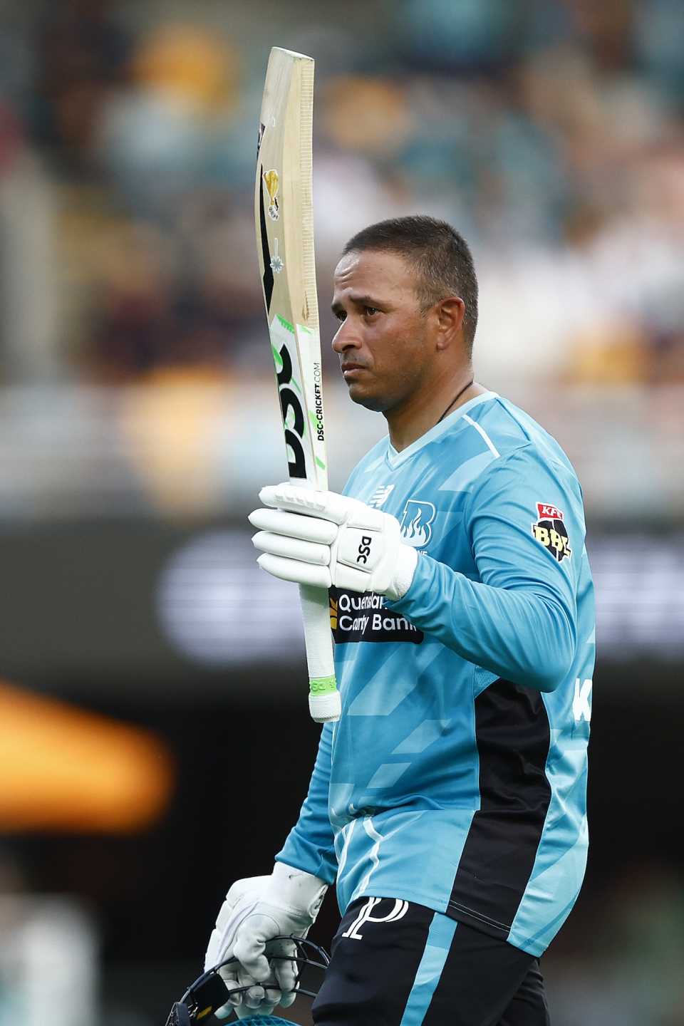 Usman Khawaja walks off after being dismissed for 78, Brisbane Heat vs Sydney Thunder, BBL, Brisbane, January 10, 2026