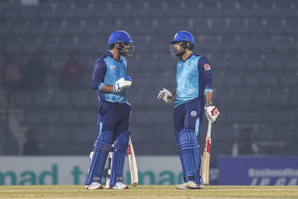 Hassan Eisakhil and Mohammad Nabi added 53 off 30 balls, Noakhali Express vs Dhaka Capitals, BPL, Sylhet, January 11, 2026