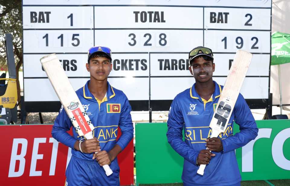 Viran Chamuditha and Dimantha Mahavithana put on 328 for the opening wicket, Sri Lanka vs Japan, Men's Under-19 World Cup, January 17, 2026