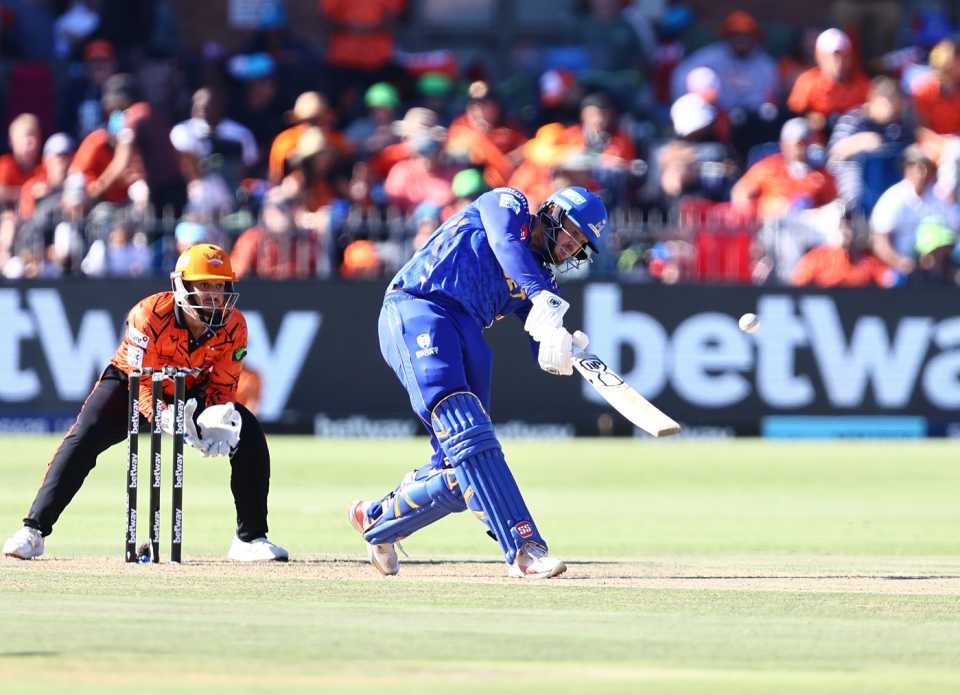 George Linde hit 30 off 17, including a hat-trick of sixes, Sunrisers Eastern Cape vs MI Cape Town, SA20, Gqeberha, January 18, 2026