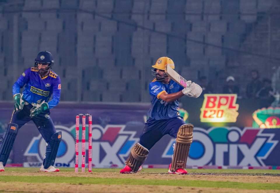 Saif Hassan top-scored for Dhaka Capitals with 73 off 44 balls, Dhaka Capitals vs Chattogram Royals, BPL, Mirpur, January 18, 2026