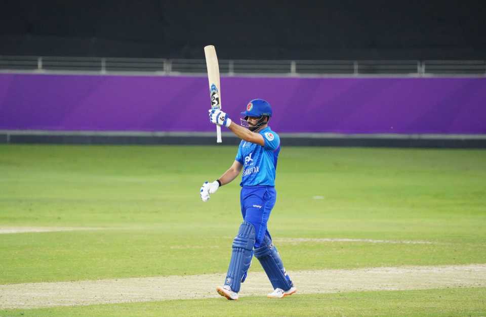 Ibrahim Zadran brings up his fifty, Afghanistan vs West Indies, Dubai, January 19, 2026