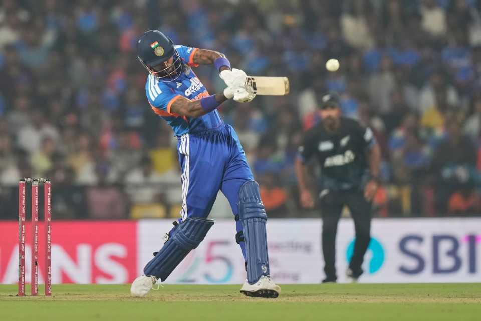 Hardik Pandya kept India's big hits coming, India vs New Zealand, 1st T20I, Nagpur, January 21, 2026