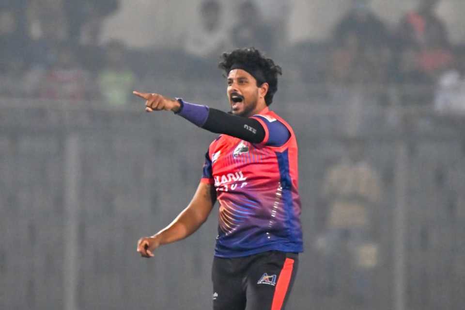 Binura Fernando finished with four wickets, Sylhet Titans vs Rajshahi Warriors, Qualifier 2, Dhaka, BPL, January 21, 2026