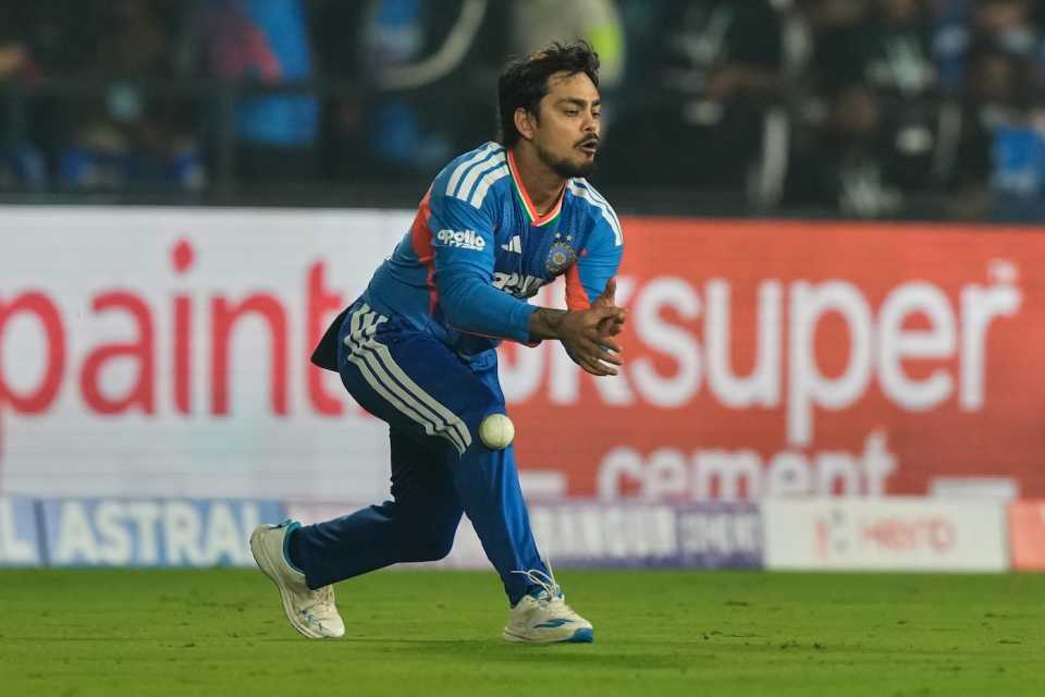Ishan Kishan put one down in the deep, India vs New Zealand, 1st T20I, Nagpur, January 21, 2026