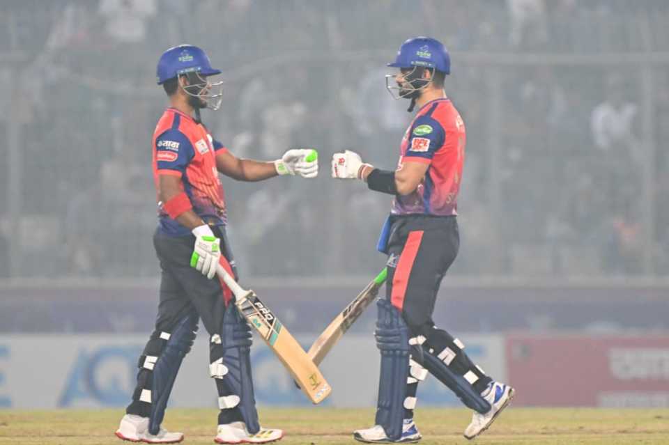 Sahibzada Farhan and Tanzid Hasan made a solid start for Rajshahi Warriors, Rajshahi Warriors vs Chattogram Royals, BPL final, Dhaka, January 23 2026