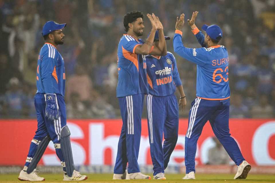Harshit Rana started with a wicket maiden, India vs New Zealand, 2nd T20I, Raipur, January 23, 2026