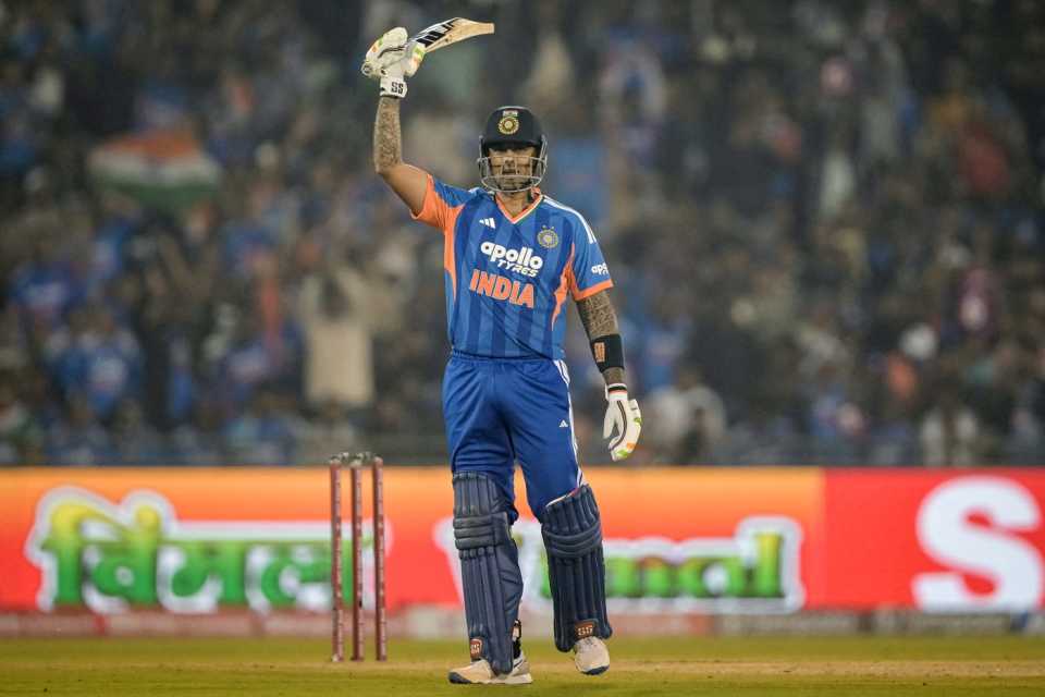 Suryakumar Yadav ended his fifty drought, India vs New Zealand, 2nd T20I, Raipur, January 23, 2026