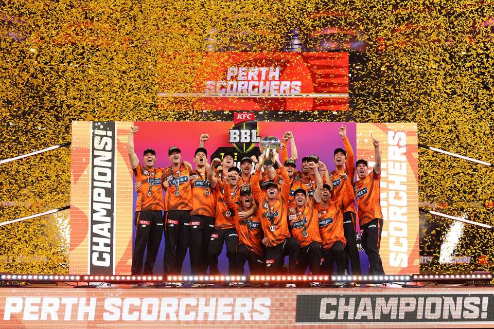 Perth Scorchers lift their sixth BBL title, Perth Scorchers vs Sydney Sixers, BBL, Final, Optus Stadium, January 25, 2026