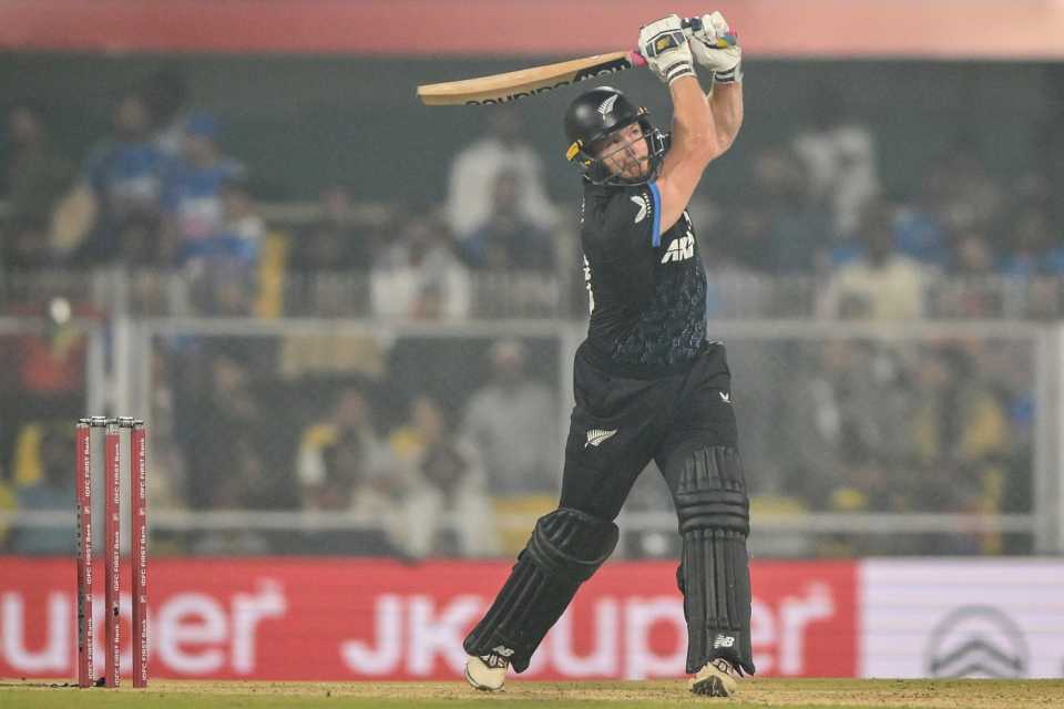 Glenn Phillips goes down the ground, India vs New Zealand, 3rd T20I, Guwahati, January 25, 2026