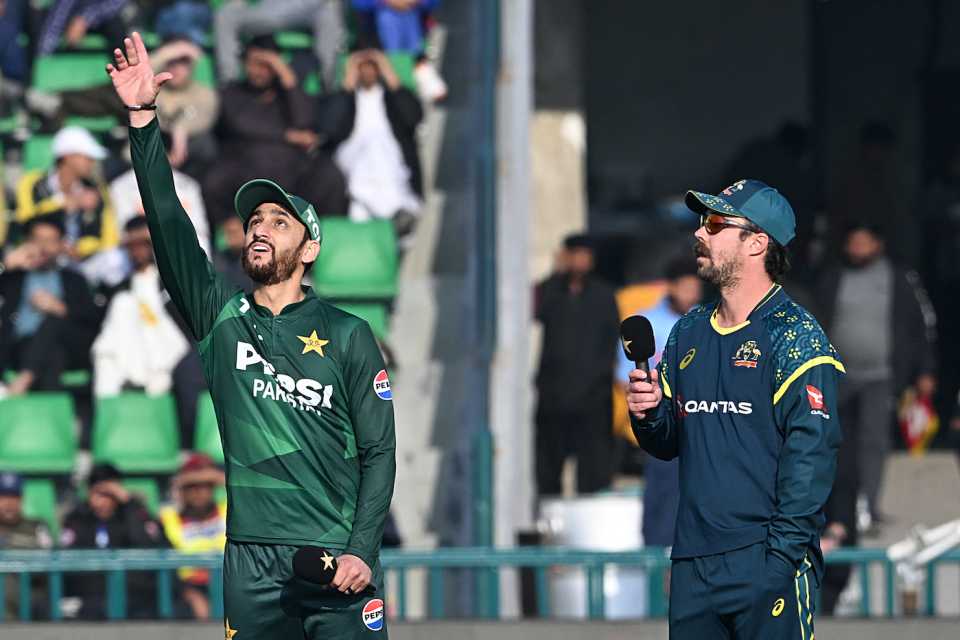 Salman Agha and Travis Head at the toss, Pakistan vs Australia, 1st T20I, Lahore, January 29, 2026