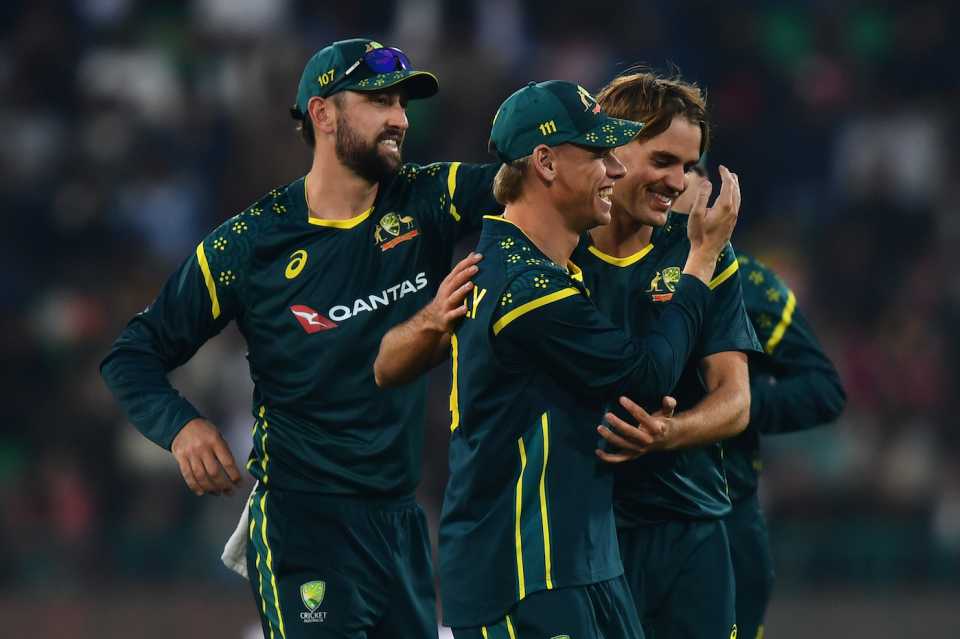 Mahli Beardman struck twice on debut, Pakistan vs Australia, 1st T20I, Lahore, January 29, 2026