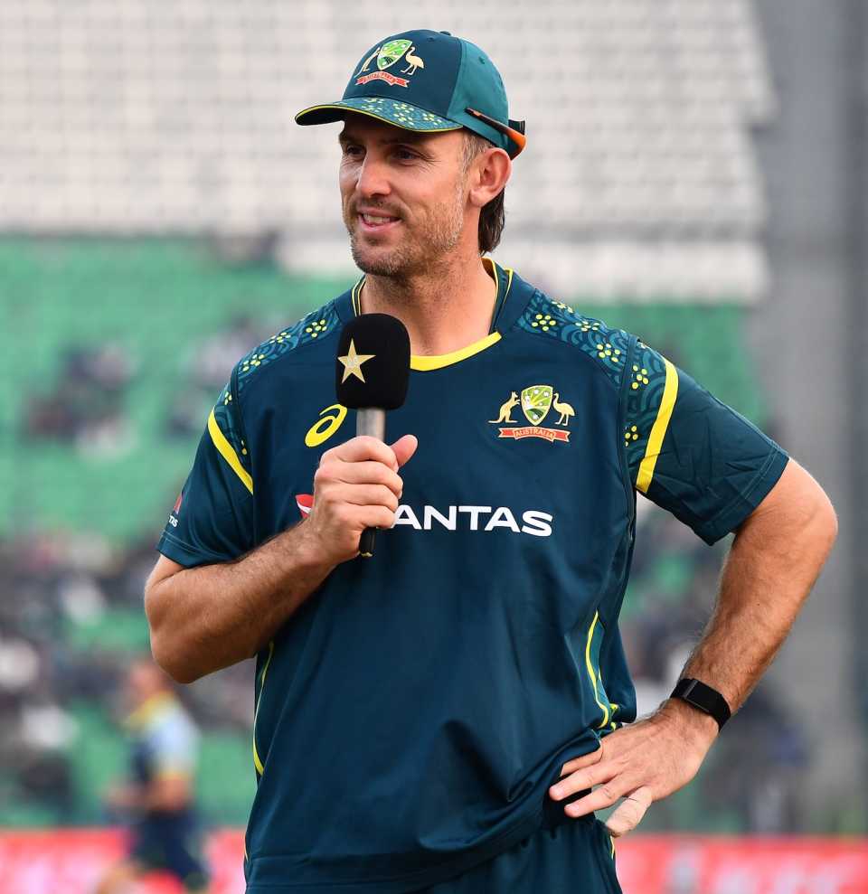 Mitch Marsh at the toss, Pakistan vs Australia, 2nd T20I, Lahore, January 31, 2026